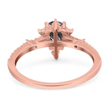 Pear Teardrop Natural Stone Cluster Ring