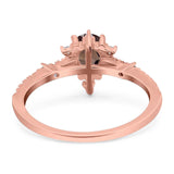Pear Teardrop Natural Stone Cluster Ring
