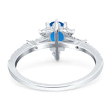 Pear Teardrop Natural Stone Cluster Ring