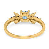 Art Deco Round Natural Stone Floral Ring