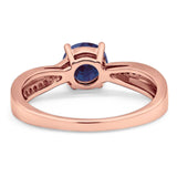 Vintage Style Round Natural Stone Twisted Ring