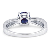 Vintage Style Round Natural Stone Twisted Ring