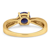 Vintage Style Round Natural Stone Twisted Ring