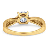 Vintage Style Round Natural Stone Twisted Ring