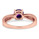 Vintage Style Round Natural Stone Twisted Ring