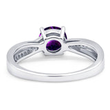 Vintage Style Round Natural Stone Twisted Ring