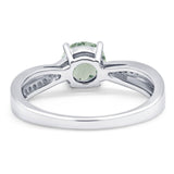 Vintage Style Round Natural Stone Twisted Ring