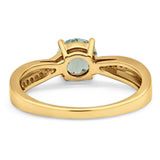 Vintage Style Round Natural Stone Twisted Ring