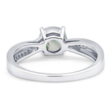 Vintage Style Round Natural Stone Twisted Ring