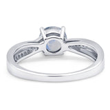 Vintage Style Round Natural Stone Twisted Ring