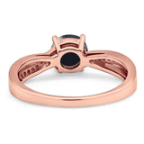 Vintage Style Round Natural Stone Twisted Ring