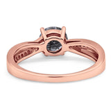 Vintage Style Round Natural Stone Twisted Ring