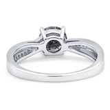 Vintage Style Round Natural Stone Twisted Ring