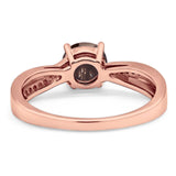 Vintage Style Round Natural Stone Twisted Ring