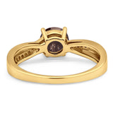 Vintage Style Round Natural Stone Twisted Ring