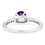 Art Deco Round Natural Stone Ring