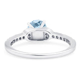 Art Deco Round Natural Stone Ring