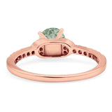 Art Deco Round Natural Stone Ring