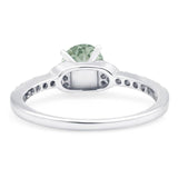 Art Deco Round Natural Stone Ring