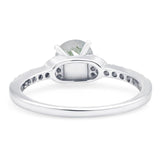 Art Deco Round Natural Stone Ring