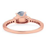 Art Deco Round Natural Stone Ring