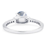 Art Deco Round Natural Stone Ring