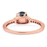 Art Deco Round Natural Stone Ring