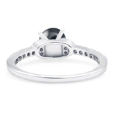 Art Deco Round Natural Stone Ring