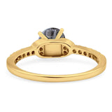 Art Deco Round Natural Stone Ring