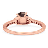 Art Deco Round Natural Stone Ring