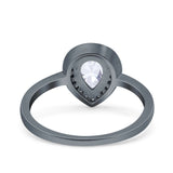 Pear Teardrop Natural Stone Wedding Ring