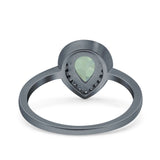 Pear Teardrop Natural Stone Wedding Ring