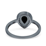 Pear Teardrop Natural Stone Wedding Ring