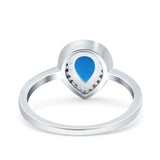 Pear Teardrop Natural Stone Wedding Ring