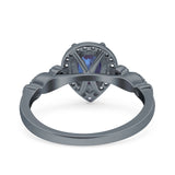 Pear Natural Stone Beaded Ring