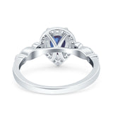 Pear Natural Stone Beaded Ring