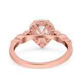 Pear Natural Stone Beaded Ring