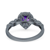 Pear Natural Stone Beaded Ring