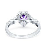 Pear Natural Stone Beaded Ring