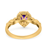 Pear Natural Stone Beaded Ring