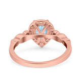 Pear Natural Stone Beaded Ring