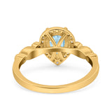 Pear Natural Stone Beaded Ring