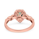 Pear Natural Stone Beaded Ring