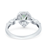 Pear Natural Stone Beaded Ring