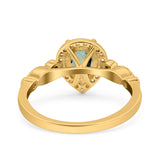 Pear Natural Stone Beaded Ring