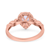 Pear Natural Stone Beaded Ring