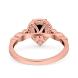 Pear Natural Stone Beaded Ring