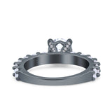 Round Natural Stone Cathedral Ring