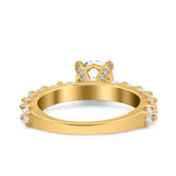 Round Natural Stone Cathedral Ring