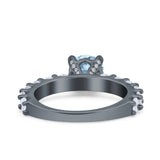 Round Natural Stone Cathedral Ring